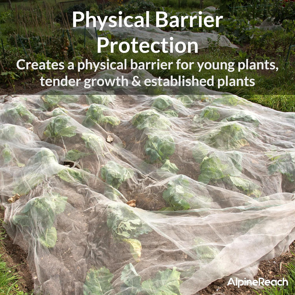 AlpineReach Garden Netting Ultra Fine Mesh 10 x 34 ft - Durable Protection Barrier Net Cover for Vegetable Plants