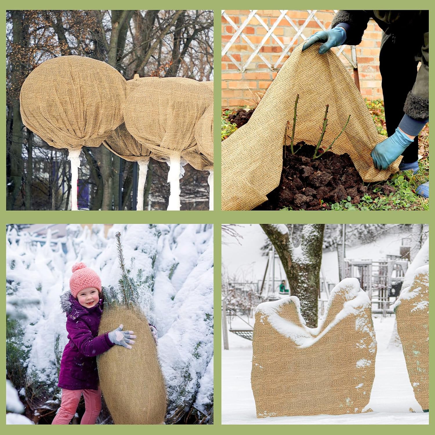 60 Inch x 100 ft Burlap Fabrics Roll Natural Burlap Garden Multipurpose Weed Barrier Garden Landscape Blankets Cloth