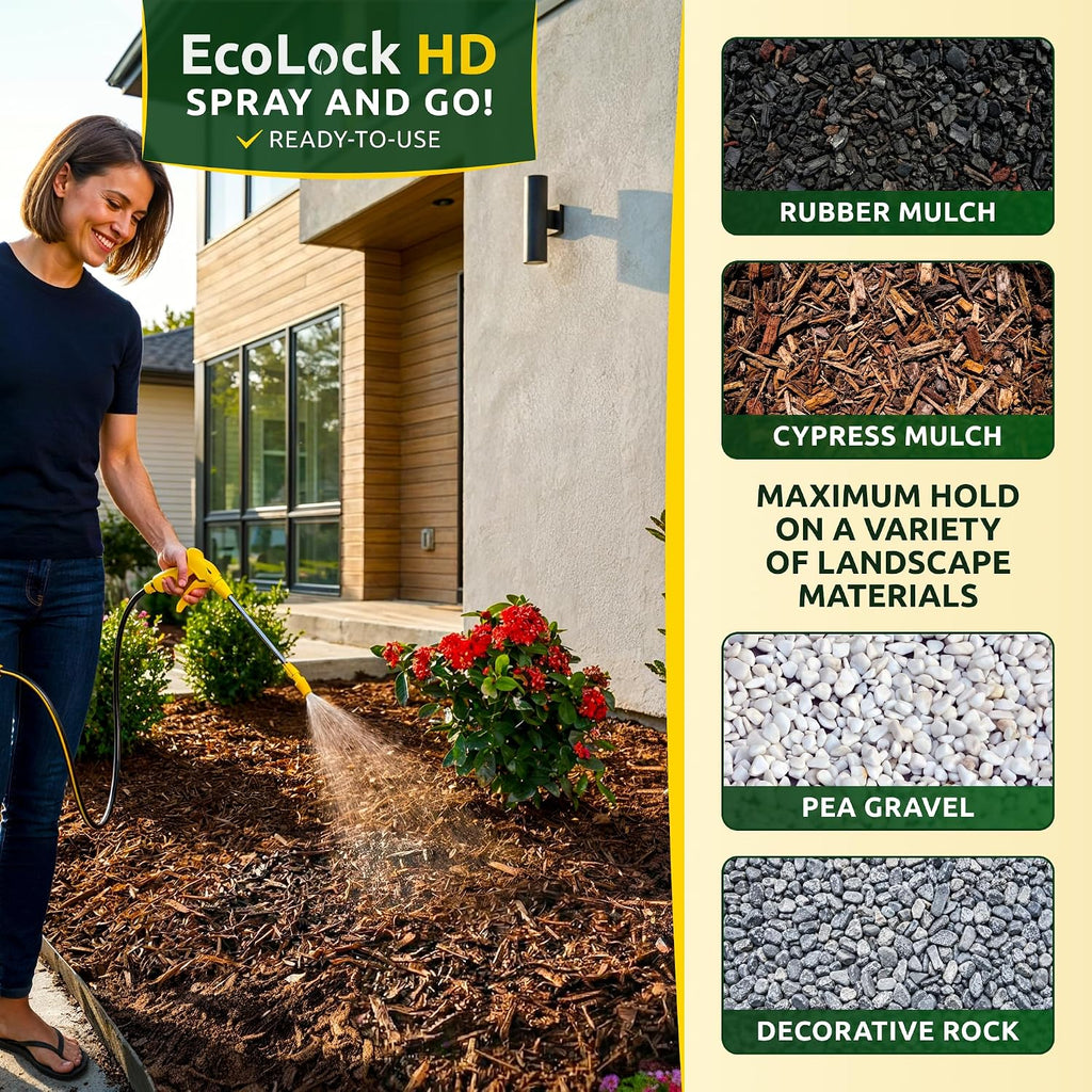 Rock & Mulch Glue for Landscaping Sprayer, Gravel Stabilizer 1 Gal | Outdoor Pea Gravel Glue, Fast-Drying, Garden & Pet