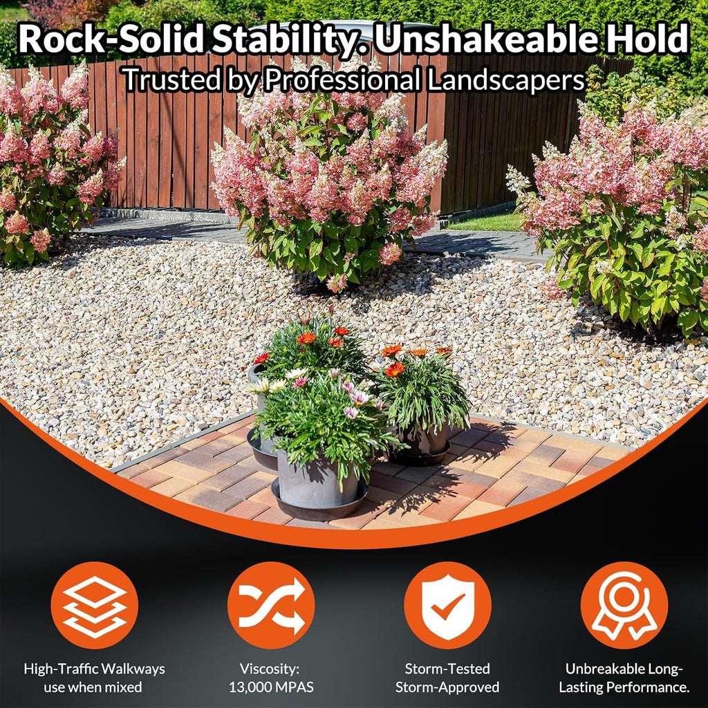 Rock Glue for Landscaping, Upgraded Ultra Mulch Hold 1 Gallon–Gravel & Pebble Stabilizer, Bicycle-Friendly Grade