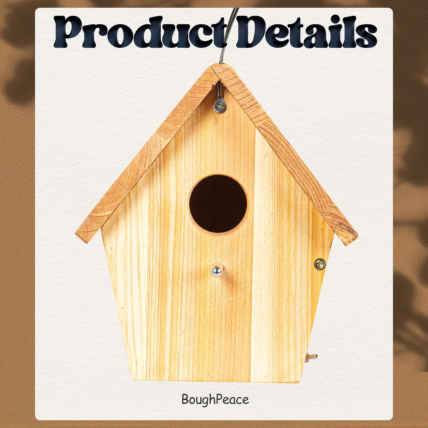 Wooden Bird Houses for Outside Hanging Birdhouses Nest Bluebird House for Cardinals Finch Wren Swallow for Garden