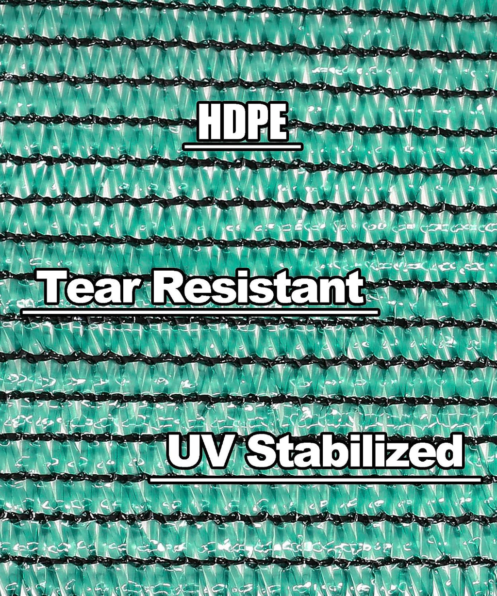 70% Green Shade Cloth 12ft x 10ft Sun Shade Netting with Grommets | Breathable UV Block Balanced Shade for Garden