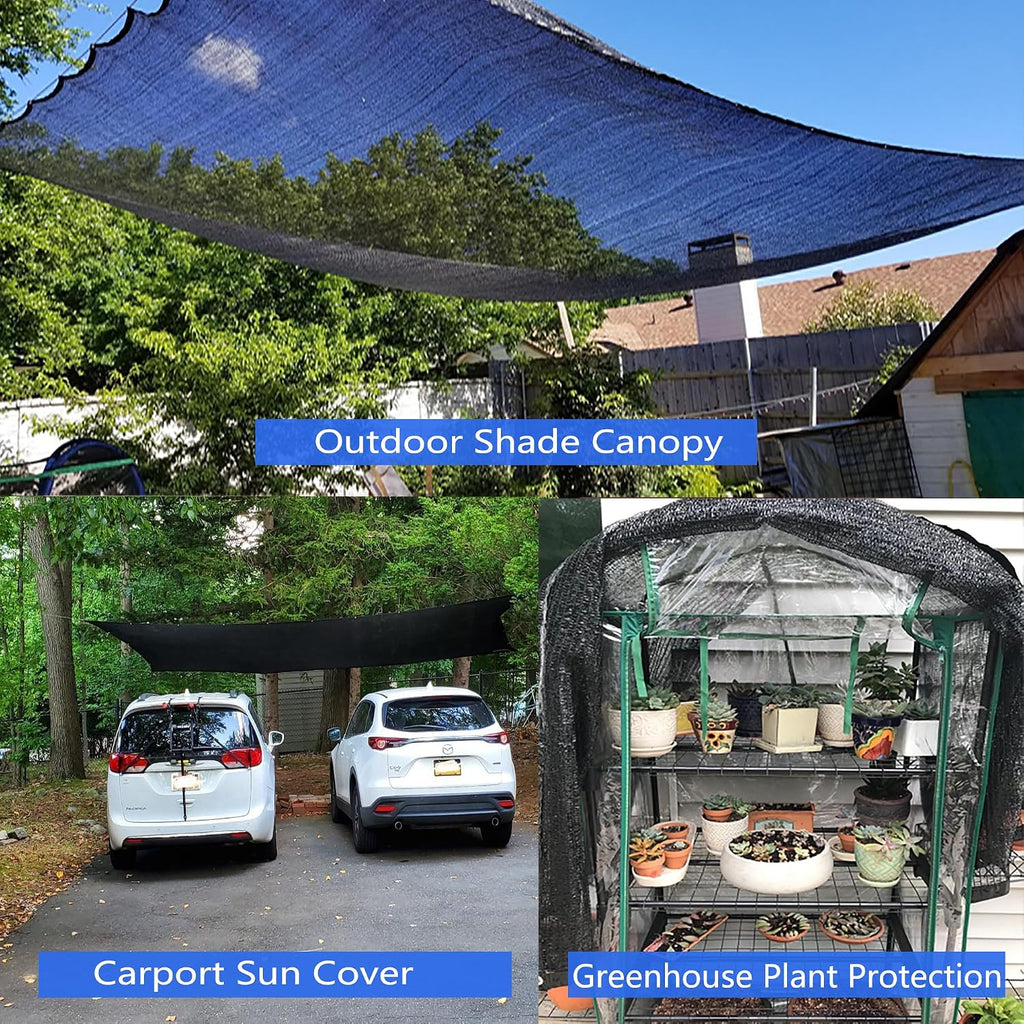 60% Shade Cloth Roll 6ft x 100ft - HDPE Sun Shade Fabric Roll, UV Block Cuttable Shade Mesh for Garden, Greenhouse