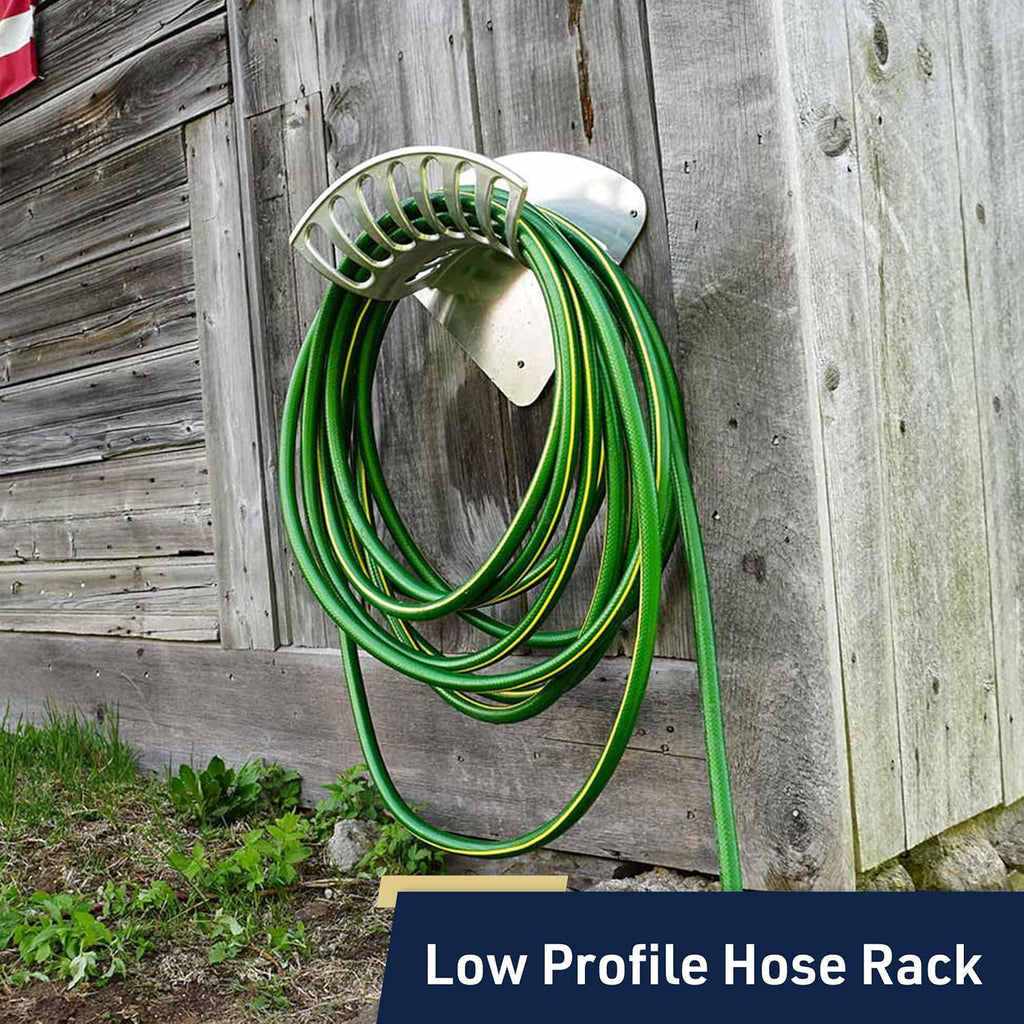 Kings County Tools Garden Water Hose Holder for 200ft 1/2" Hosing, Silver