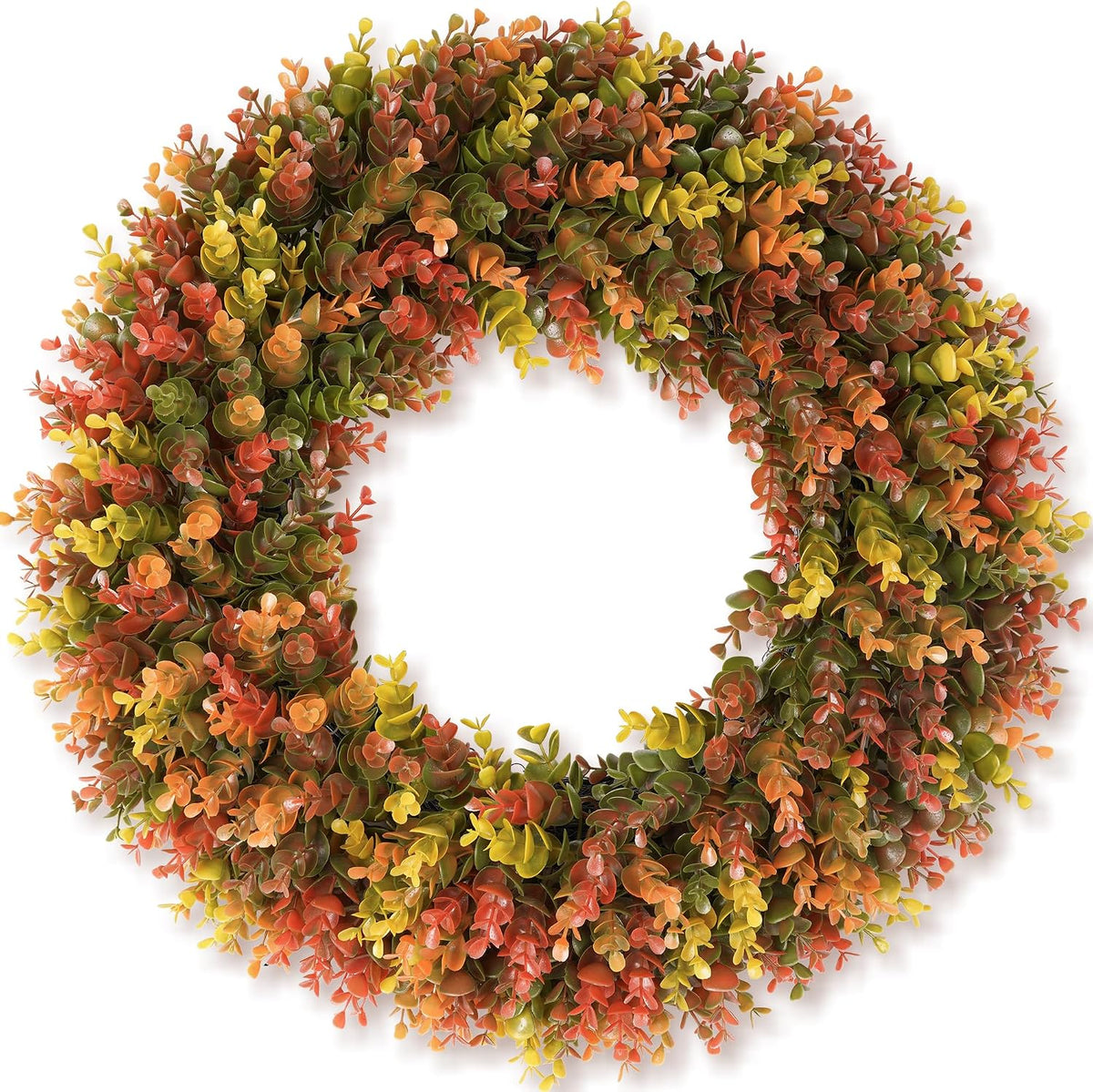 24" Real Touch Norfolk Pine Wreath, Faux Christmas Wreath for Front Door