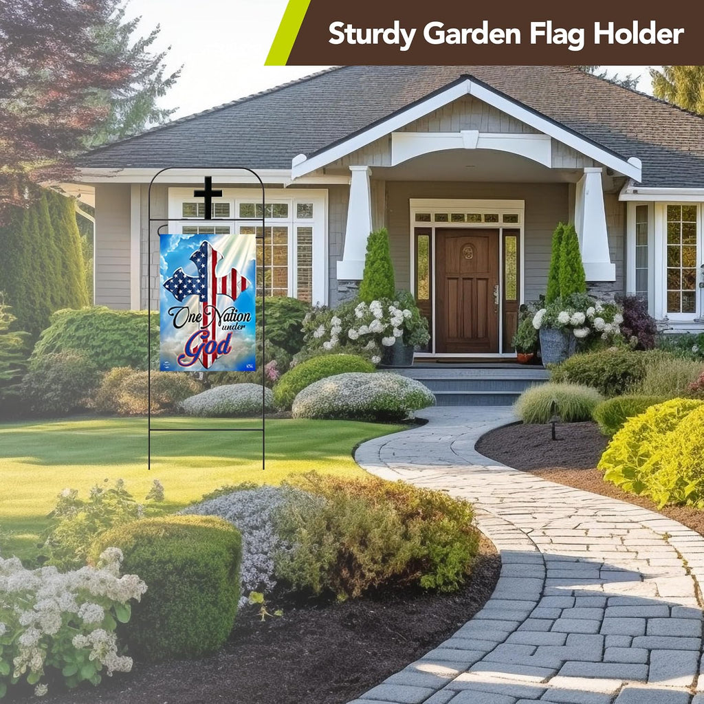 Briarwood Lane Everyday Wrought Iron Cross Garden Flag Arbor 41x15 Garden Flag Decorative Arbor