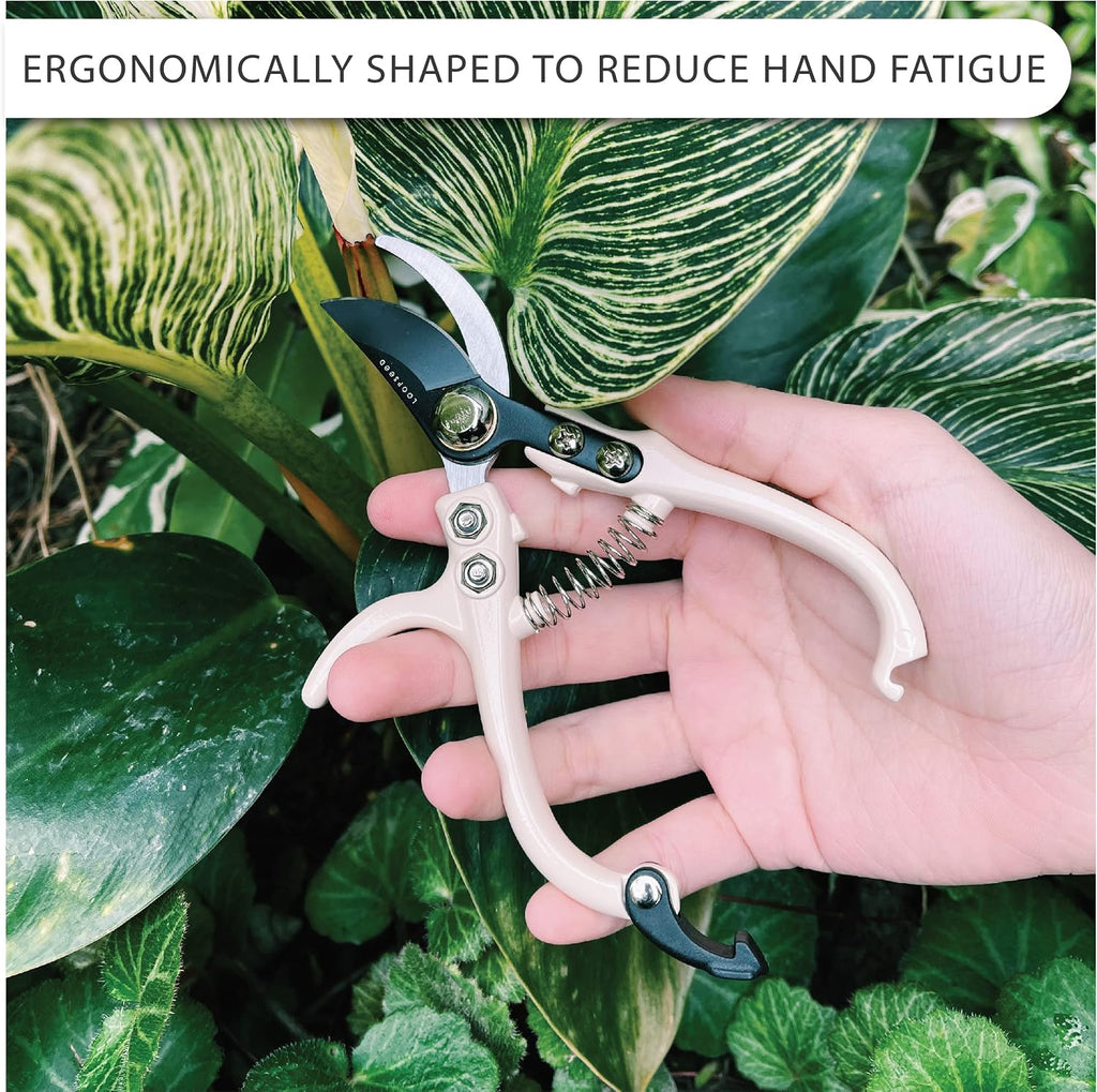 Bypass Pruning Shears Hand Pruner Garden Trimming Scissors Plant Trimmers Herb Snips Flower Clippers Ergonomic Handle