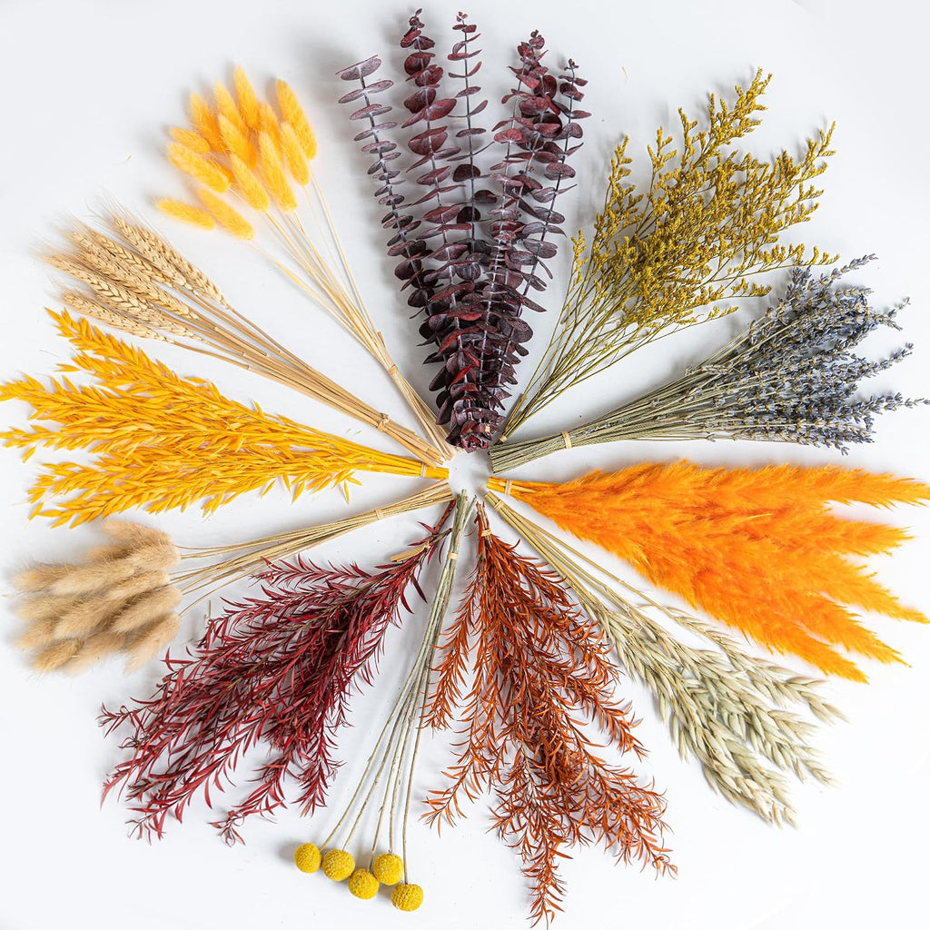 140pcs Dried Pressed Flowers Bulk, Natural Fall Pressed Dried Flowers with Tweezer for DIY Crafts Resin Mold Candles Cake Bridal Scrapbooking Supplies