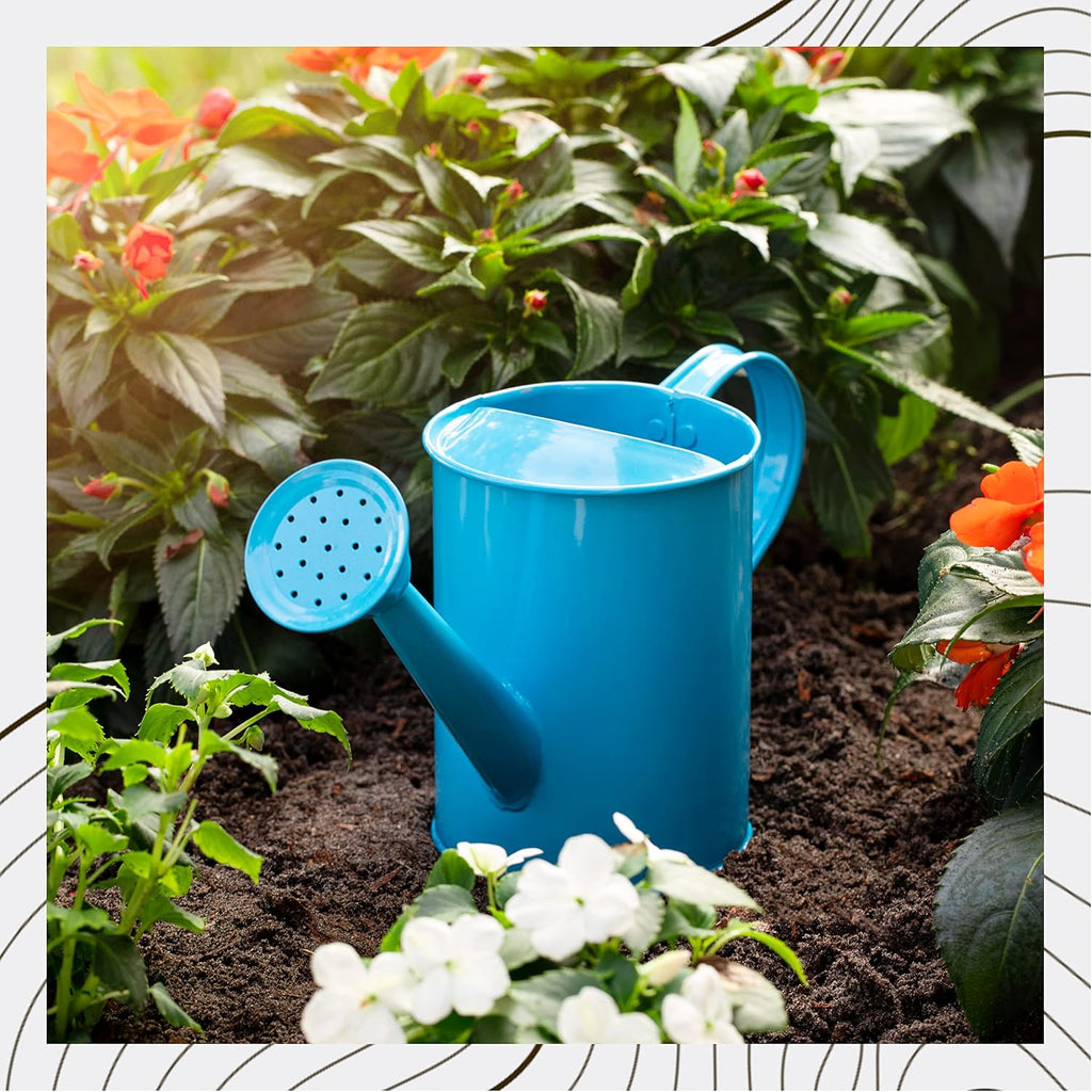 Watering Can for Kids - Play Time or Practical Use - Childs Metal Watering Can - Small Water Can for Boys and Girls