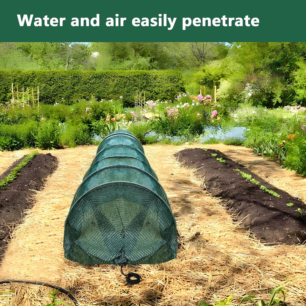 2 Pack Garden Tunnel Shade Net Cover - 10FT Shade Net Tunnel Plant Row Cover - Plant Gardening Net for Greenhouse