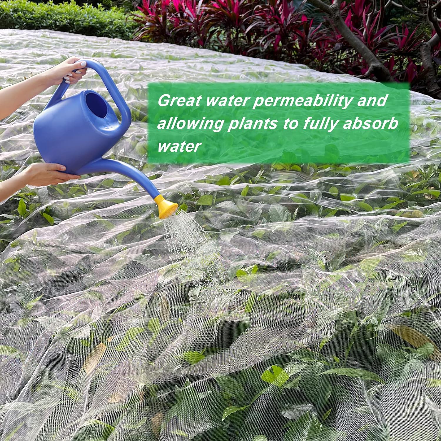 2 Pack 10X43FT Garden Netting for Raised Beds, Ultra Fine Insect Netting for Vegetable Flowers Fruits Greenhouse Crops