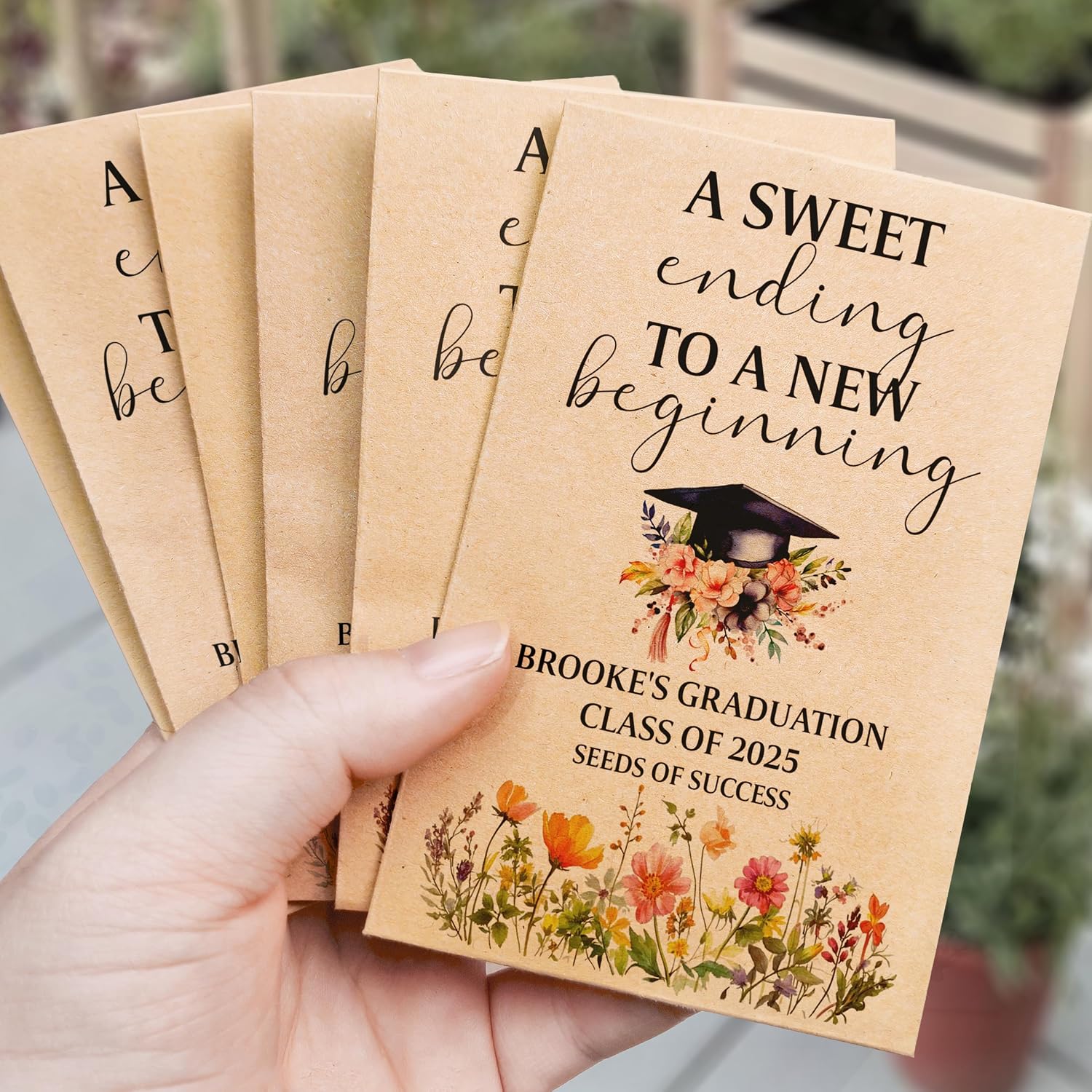 Custom Graduation Seed Packets, Graduation Party Favors, Blooming Future, Class of 2025, Senior 2025 Grad Party