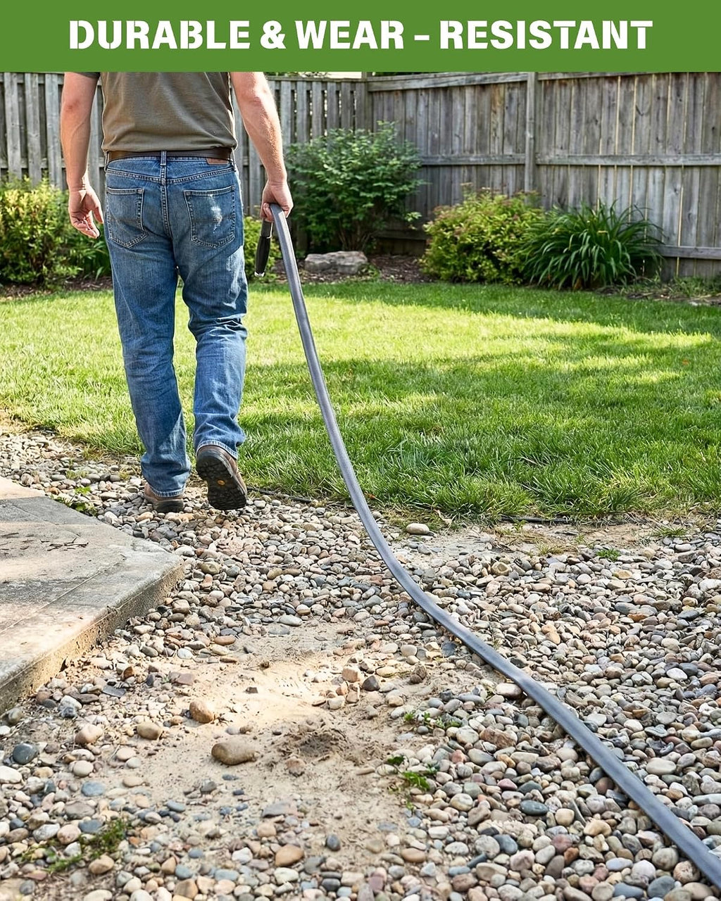 Flexible Garden Hose 25 FT, Lightweight Water Hose for Outdoor, 5/8 Inch | Non-Expanding Garden Hose, Light Weight &