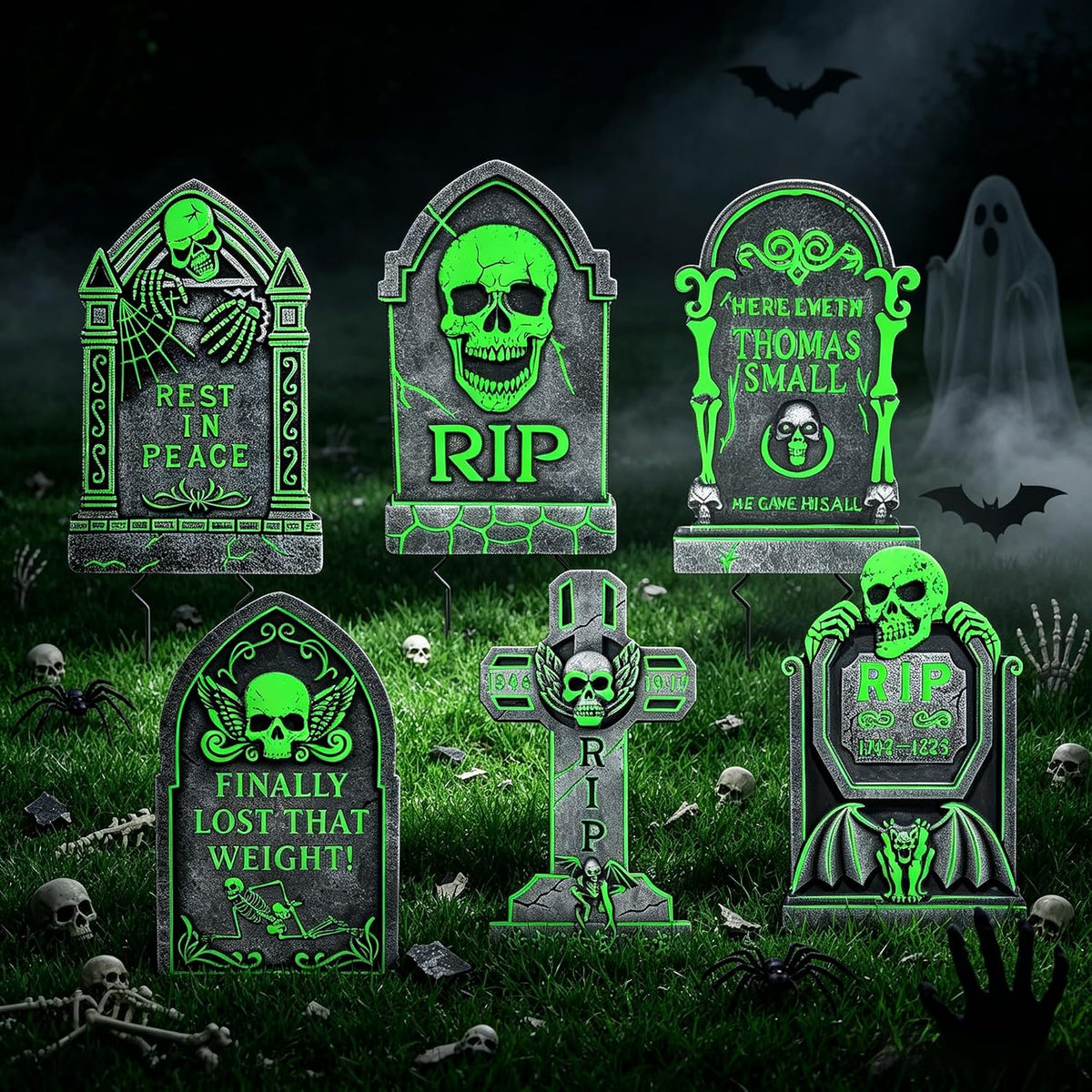 Spirit Halloween Light-Up Ground Breaking Zombie Head
