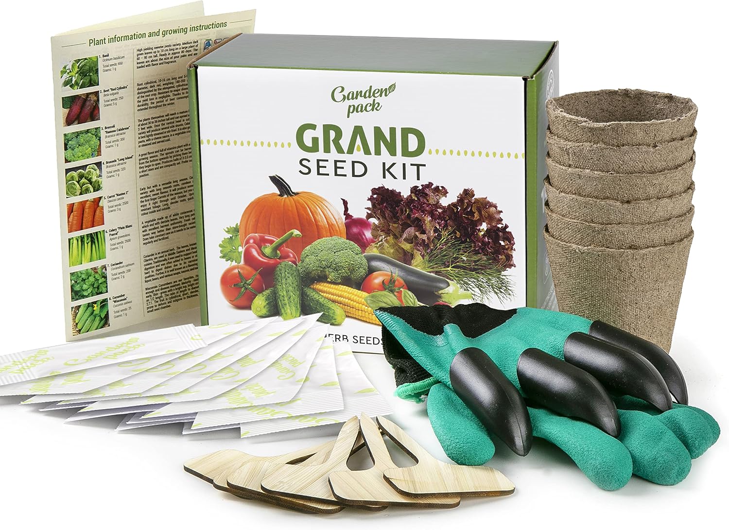 30 Vegetable Seeds Variety Kit - Over 15000 Seeds for Planting Vegetables & Herbs, Premium Garden Seeds Gift Box