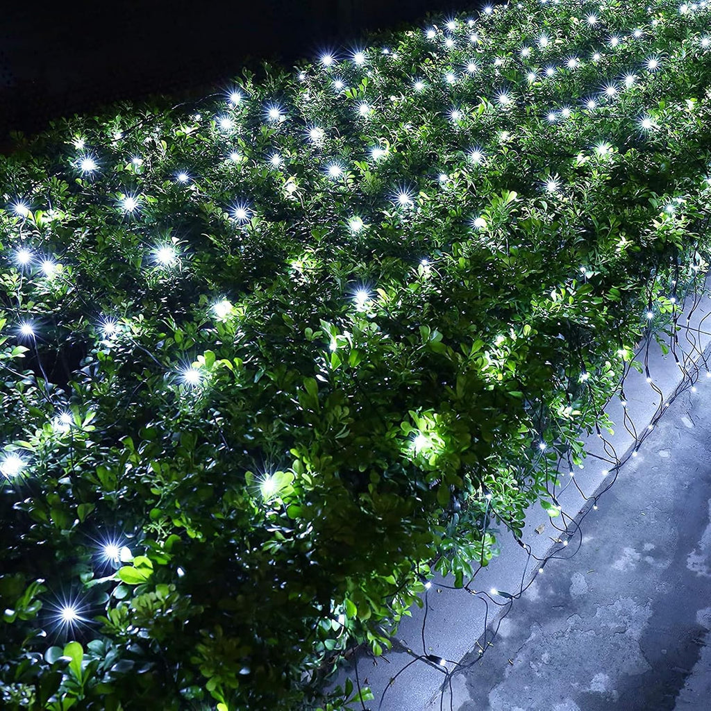Lomotech 12ft x 5ft 360 LED Christmas Net Lights(1 Pack, White)