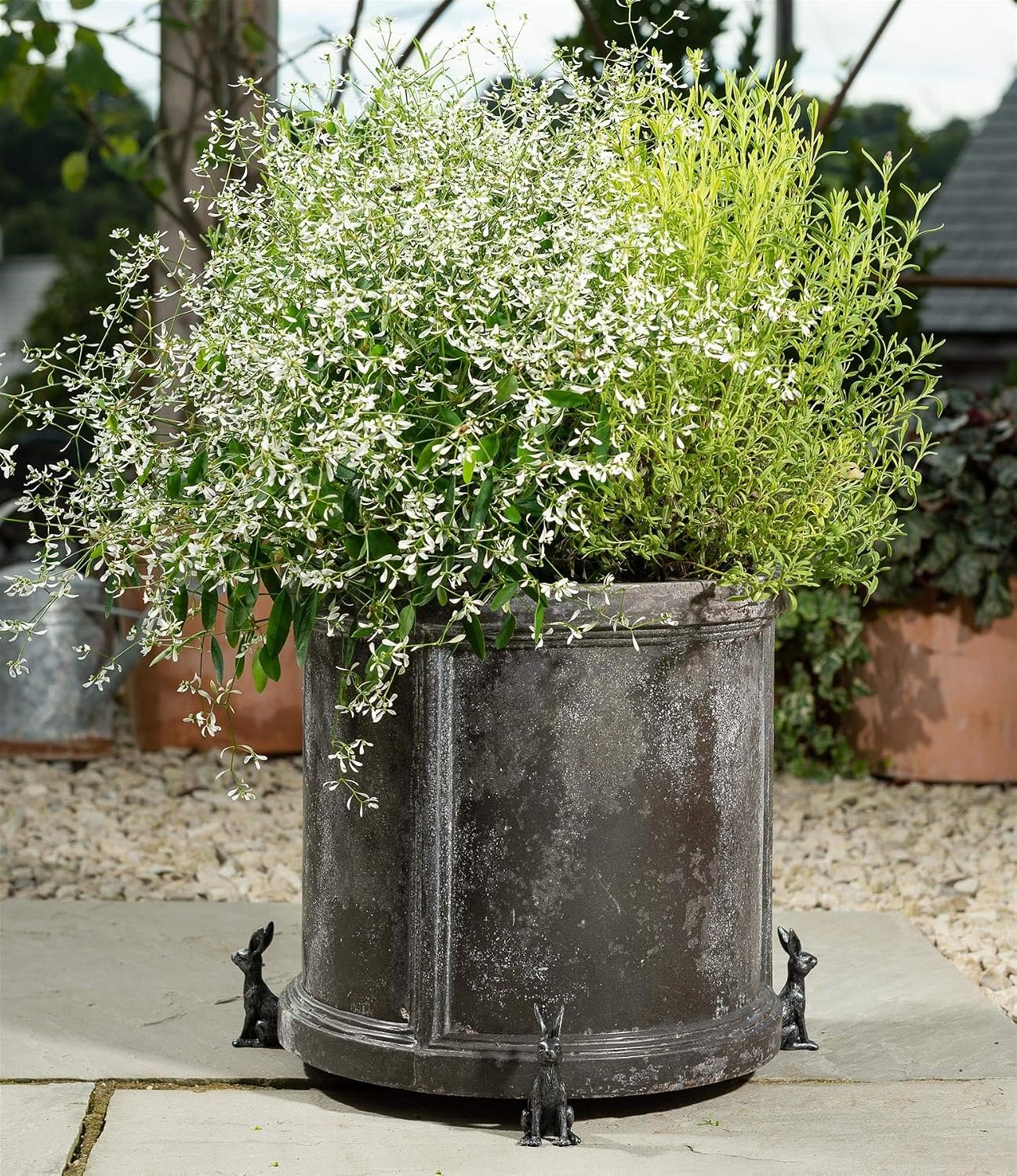 Large Sitting Hare Plant Pot Feet - Set of 3