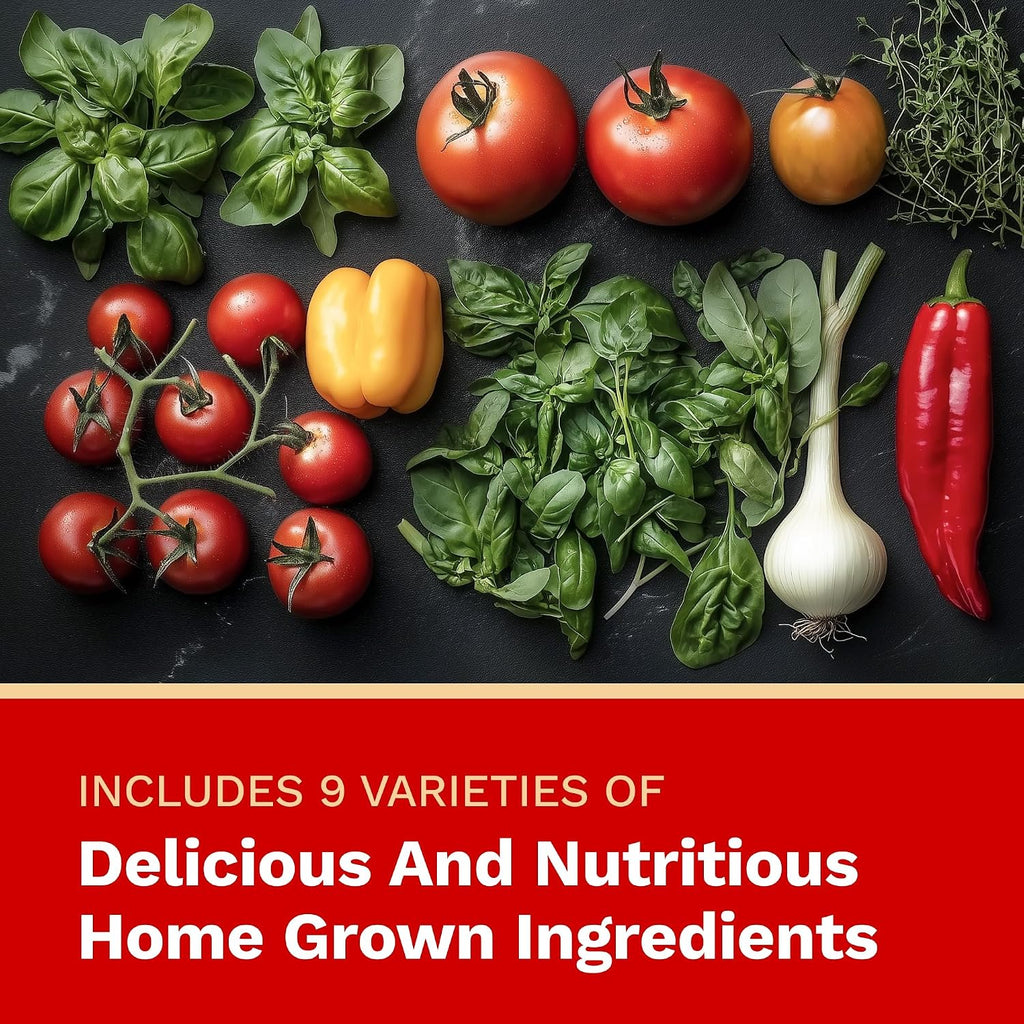 The Harvest Company Pizza Garden Seed Collection – Open-Pollinated Seeds for Indoor & Outdoor Gardening, Tomatoes