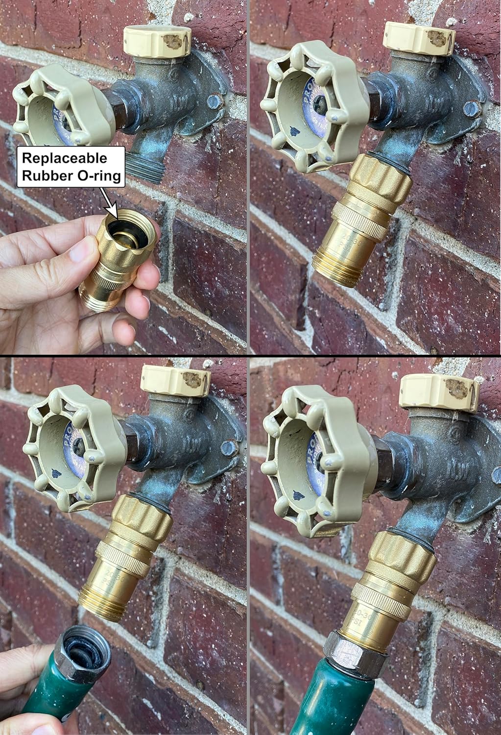Heavy Duty 25 psi Water Pressure Regulator 3/4 inch Hose Thread Drip Irrigation System Pressure Reducer, Lead-Free