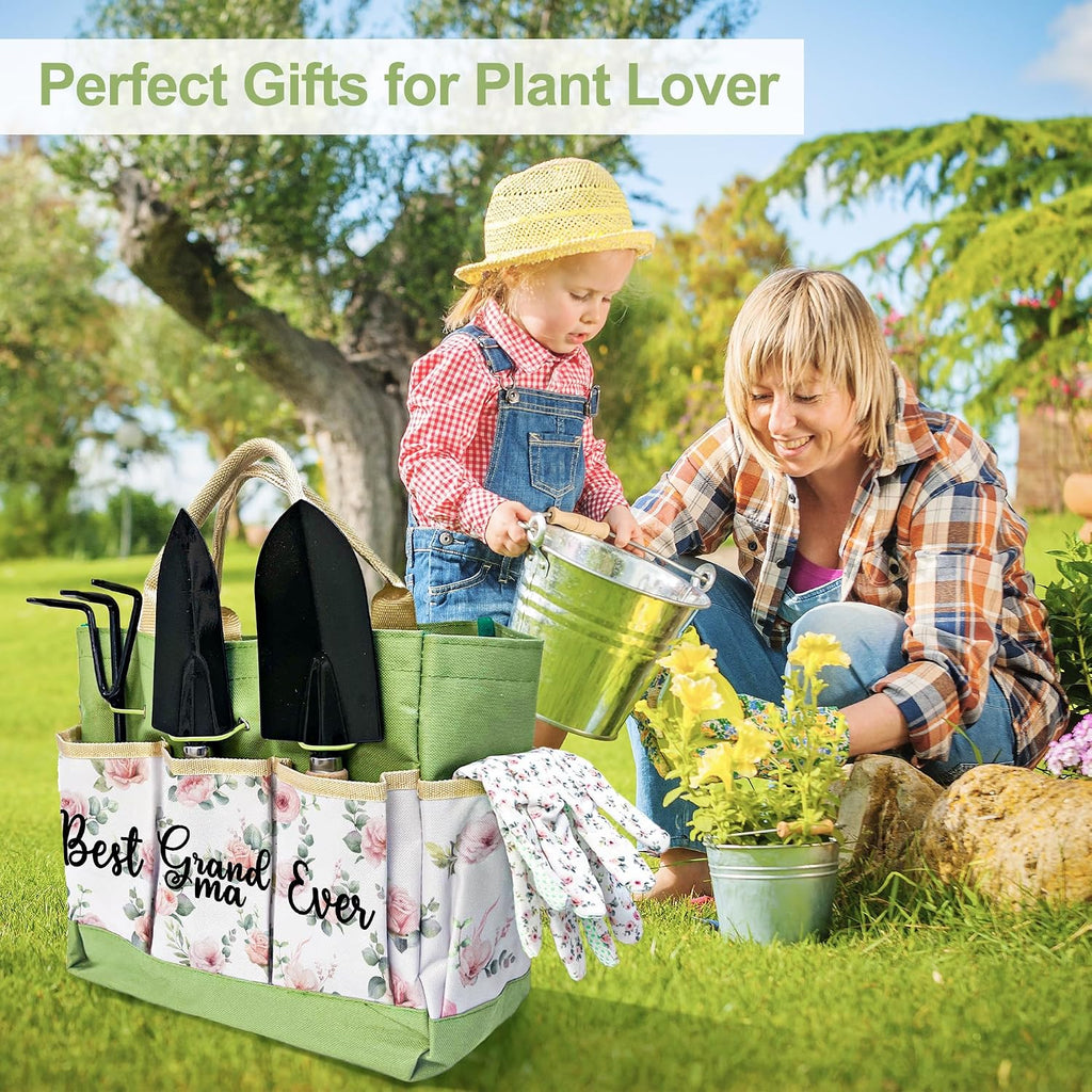 Gifts for Grandma, Grandma Birthday Gifts from Grandkids Garden Kit Floral Gardening Tools and Durable Garden Tools