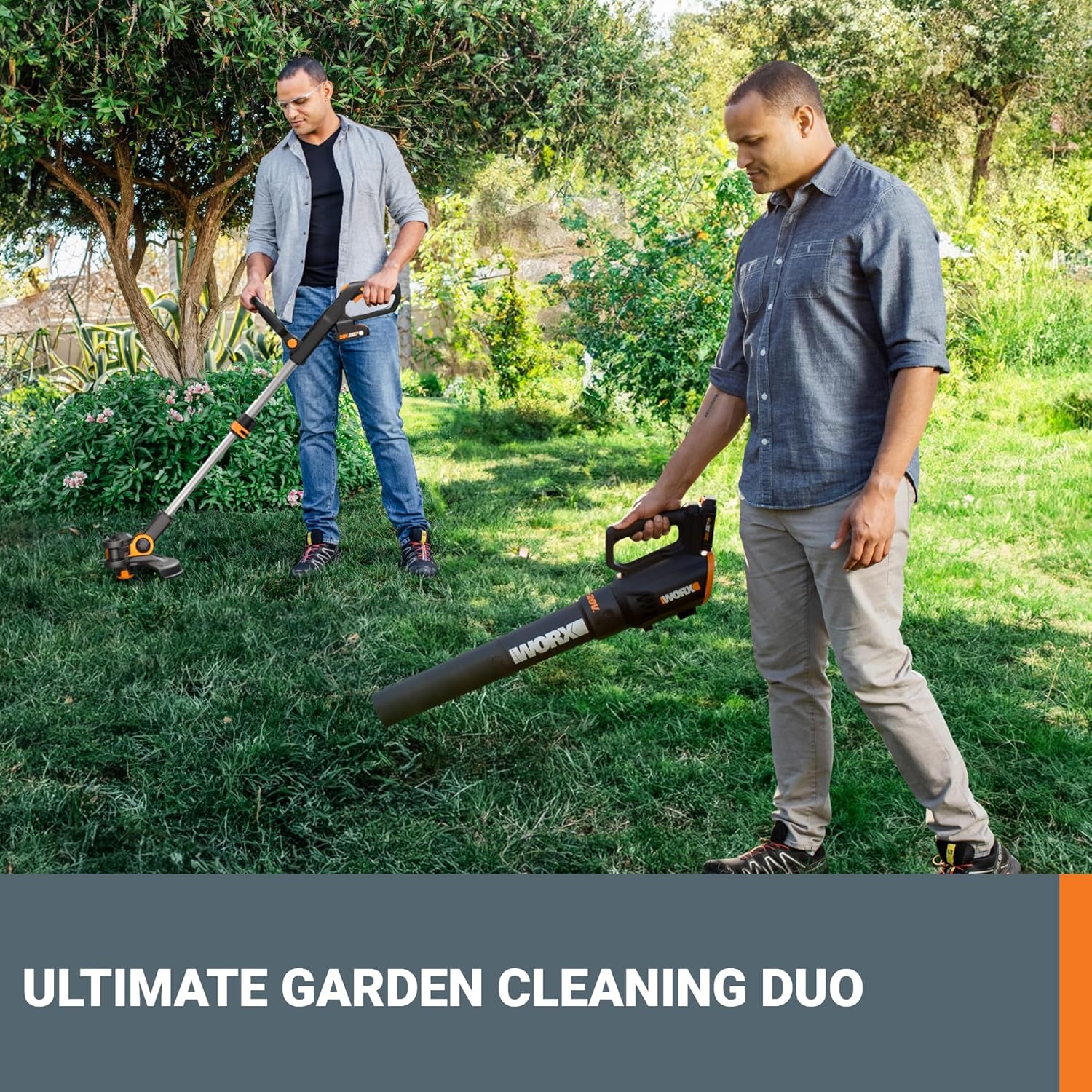 WORX 20V 12" Cordless String Trimmer & 360CFM Leaf Blower Kit, WG928 | Electric Weed Wacker with Command Feed, Blower