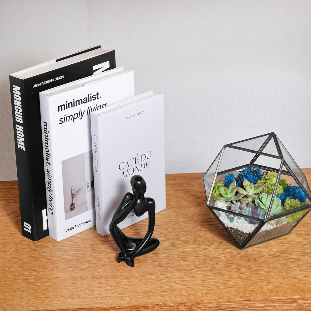Creations by Nathalie DIY 7" Chalice Glass Terrarium Kit with Moss & Tools | DIY geometric glass terrarium kit with