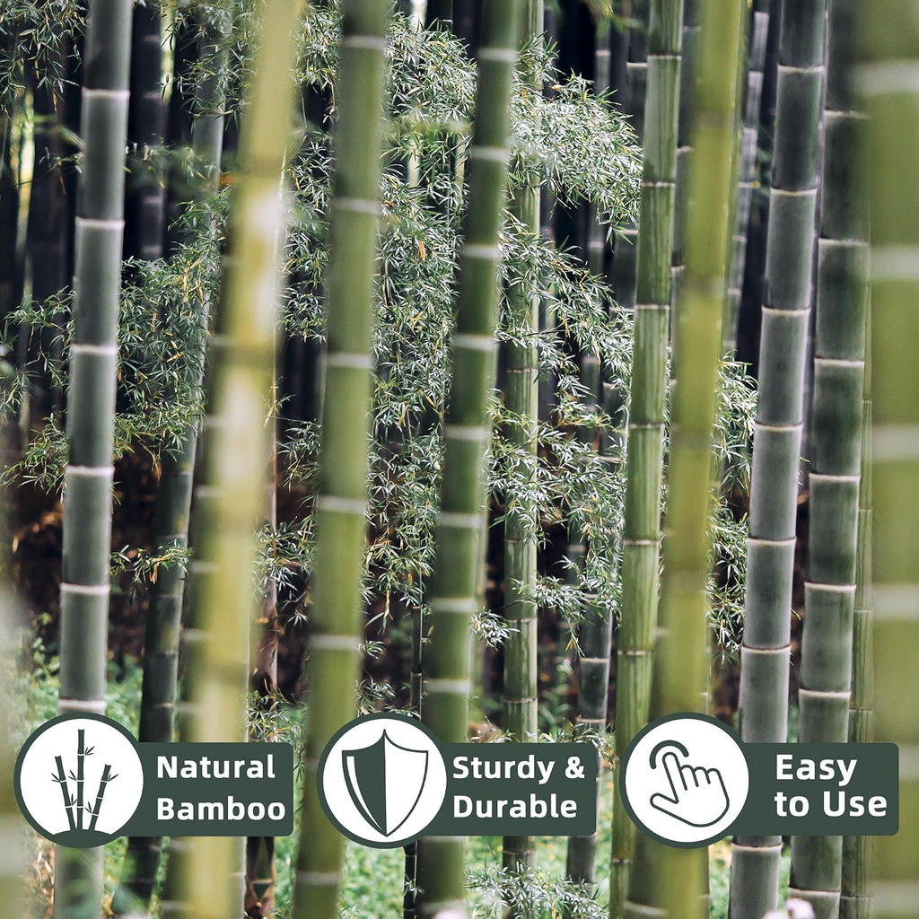 50Pcs / 2ft Bamboo Plant Stakes for Indoor Outdoor Plants, Garden Plant Support Sticks, Poles for Tomato Vegetables