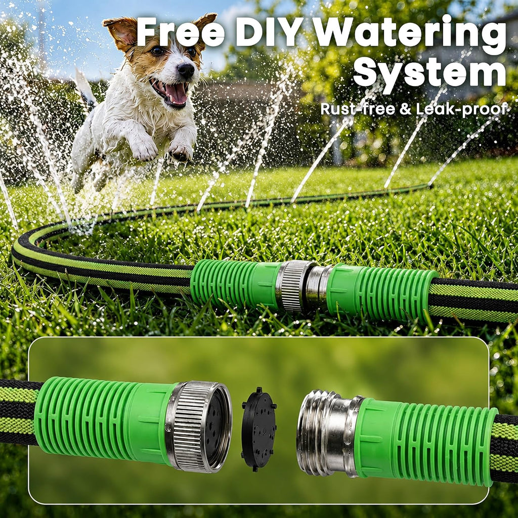 Flat Soaker Hose 25FT for Garden, 80% Water-Saving Drip Irrigation System Hose, Durable & UV-resistant, Non-toxic