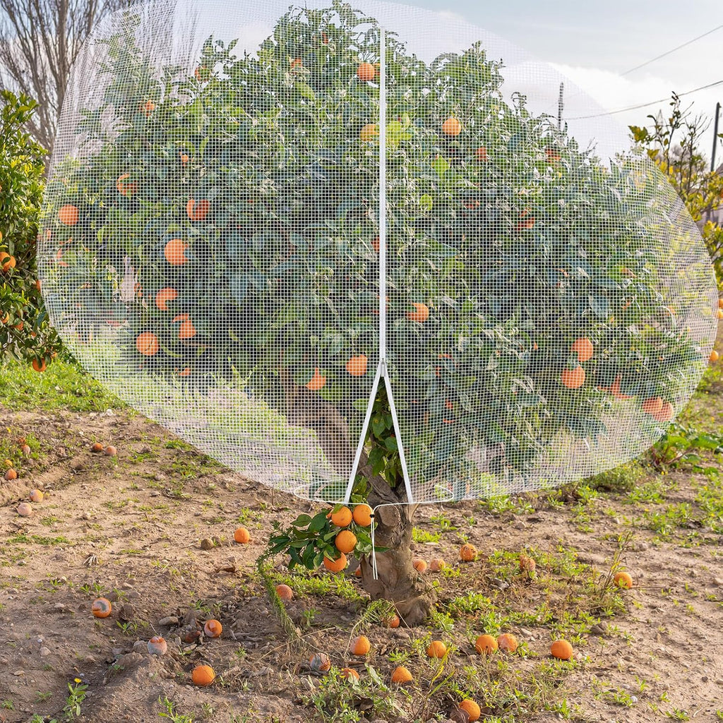 1 Pcs Large Fruit Tree Netting 12 X 12 Ft with Zipper Drawstring | Protect Fruit from Squirrels Birds Bug Deer & Rat