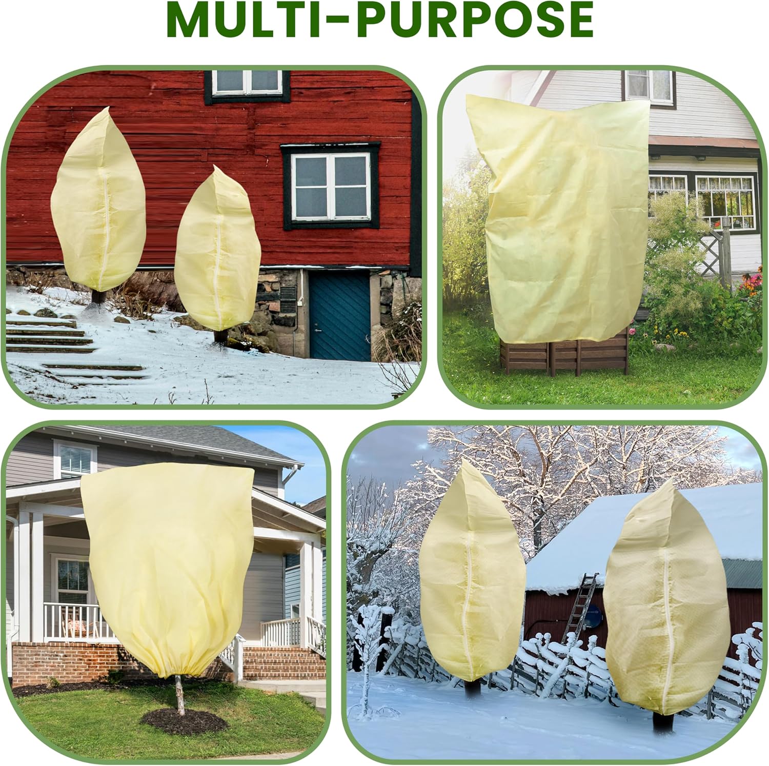 TCBWFY 95x80inches Huge Plant Covers Freeze Protection Frost Cloth for Outdoor Plants,2.82oz/yd² Thickened Winter Tree