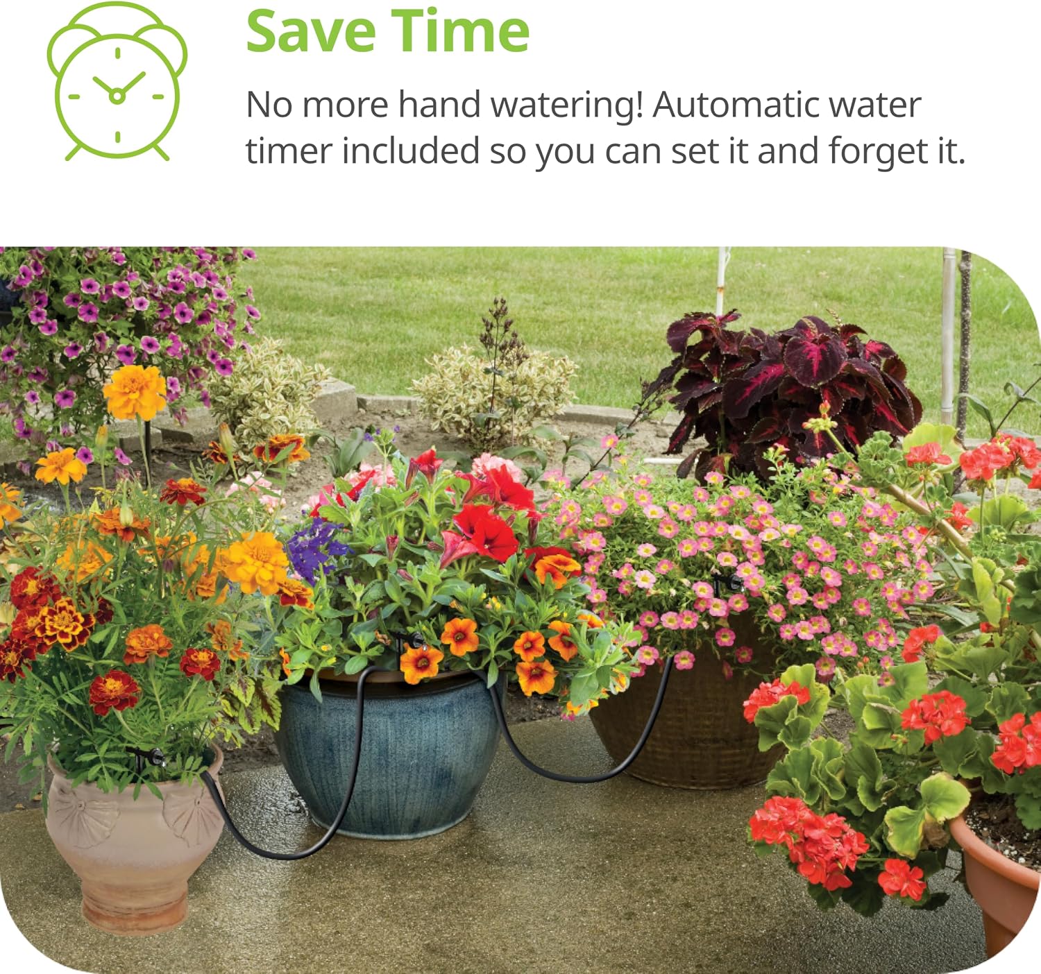 Raindrip R560DP Drip Watering System, Automatic Drip Irrigation System with Timer for Containers and Hanging Baskets