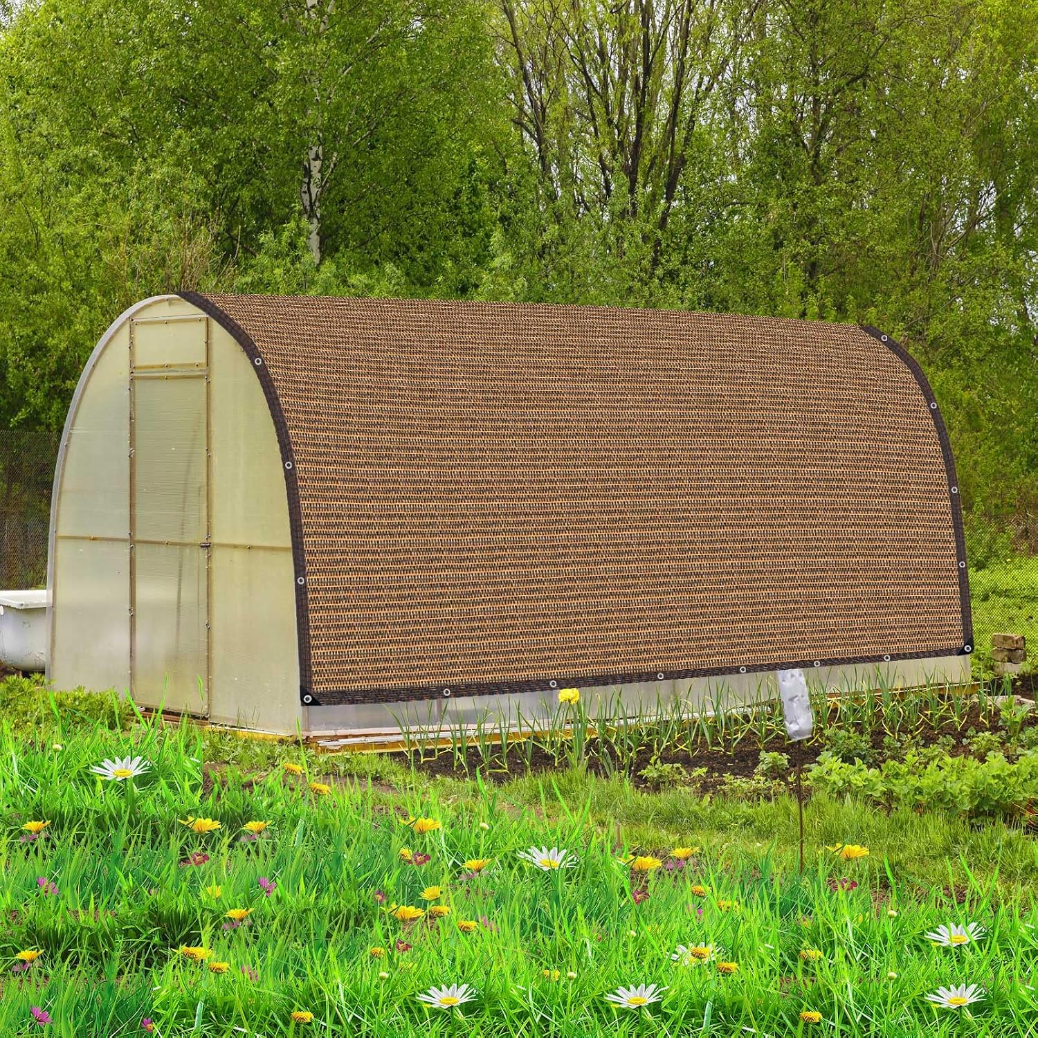 Shade Cloth for Garden,80% Mesh Tarp with Grommets Shade Cloth for Greenhouse,Patio,Vegetables,Plants Cover and Chicken