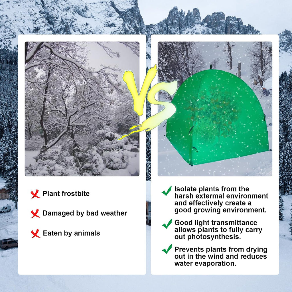 40″*40″*31″ Winter Plant Warm Covers - Raised Bed Cover, Garden Row Accelerator, Warm Tent Freeze Protection Humidity