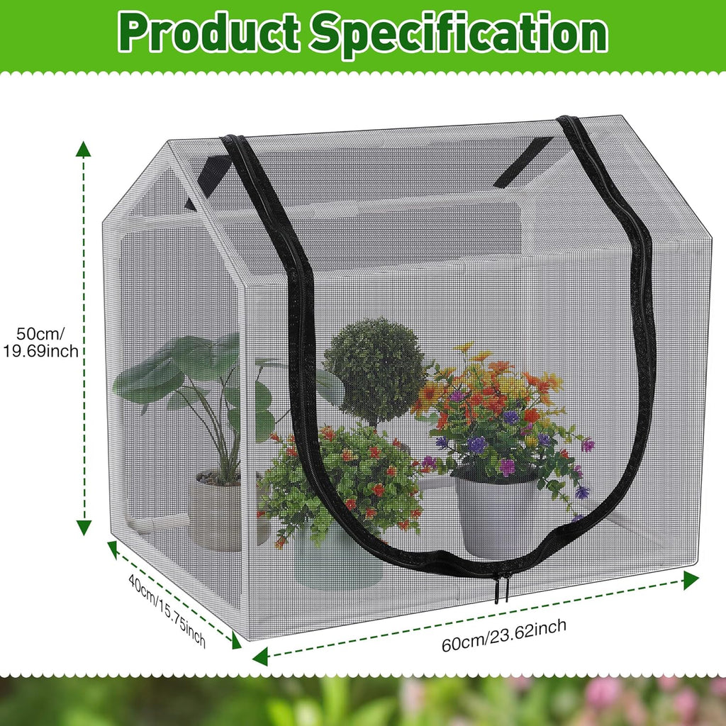 Mesh Plant Cover from Animals, 23.62"x15.75"x19.69" Heavy Duty Plant Cover | Heavy Duty Mesh Plant Cover for Cats, Bird