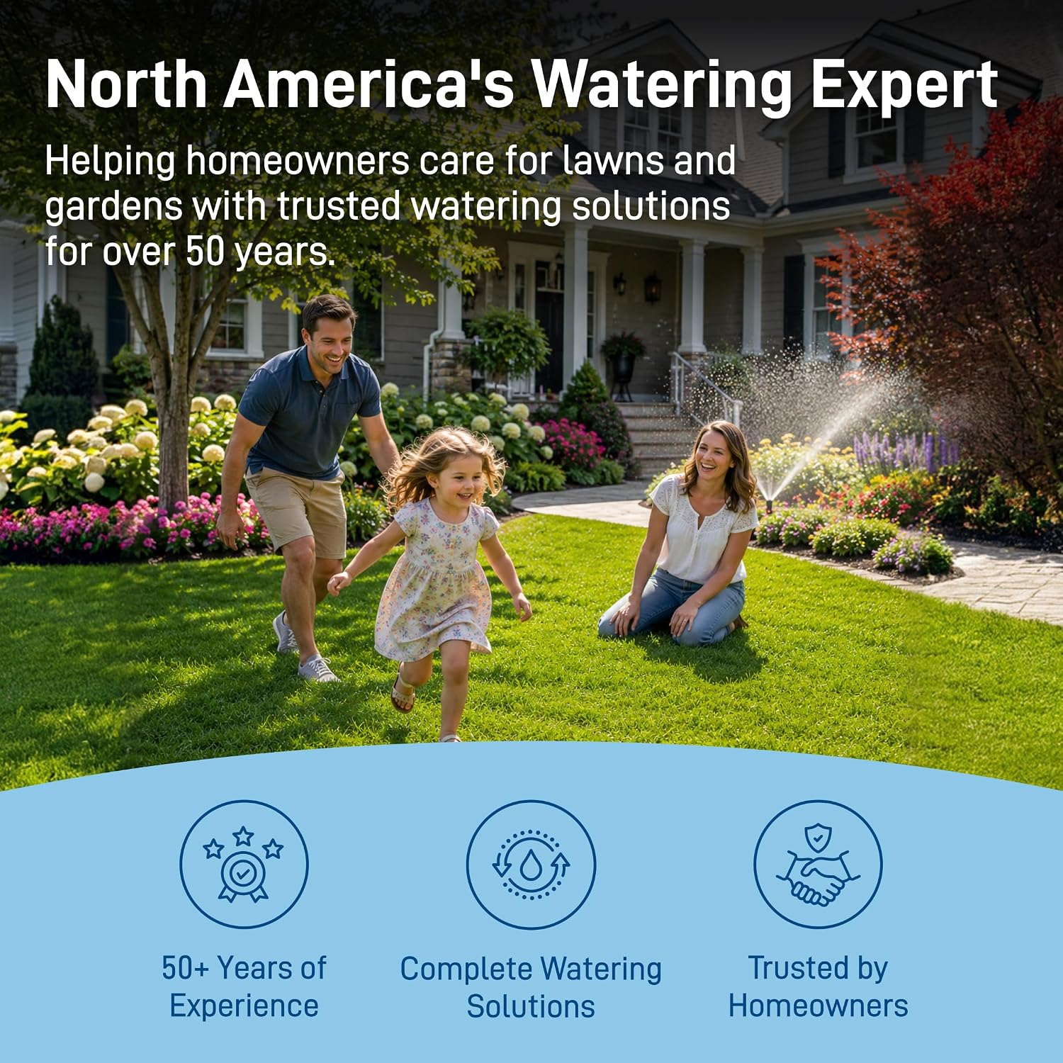 Orbit Traveling Tractor Water Sprinkler - Self-Propelled Traveling Sprinkler for Wide Lawn Coverage - Cast-Iron Body