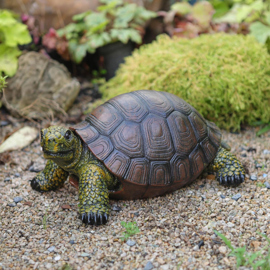 Weather-Resistant Resin Turtle Statue Decoration, Exquisite Handicraft, Artistic Simulation Animal Sculpture, Suitable