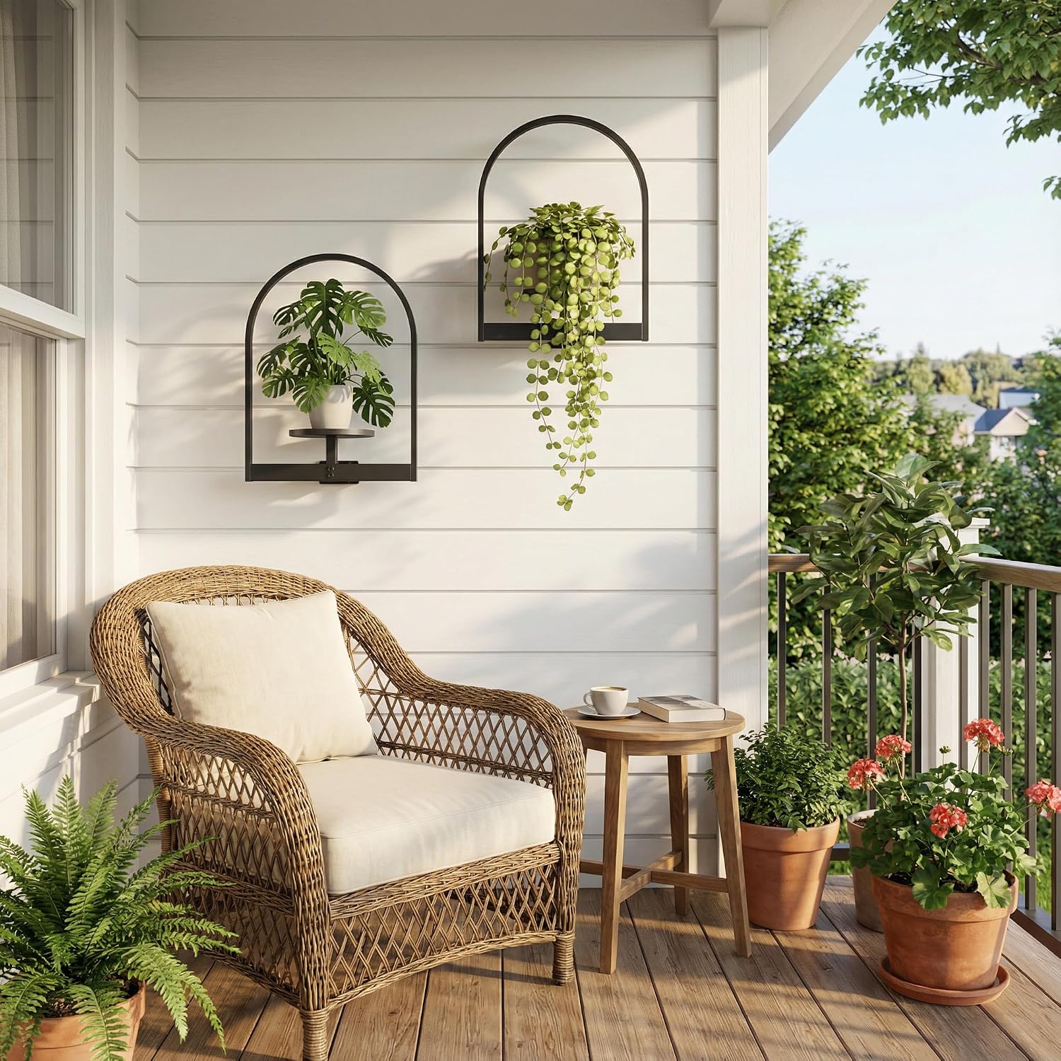 2 Pack Plant Stand Indoor Outdoor Hanging Planters for Indoor Plants Wall Plant Holder for Indoor Plants Plant Frames