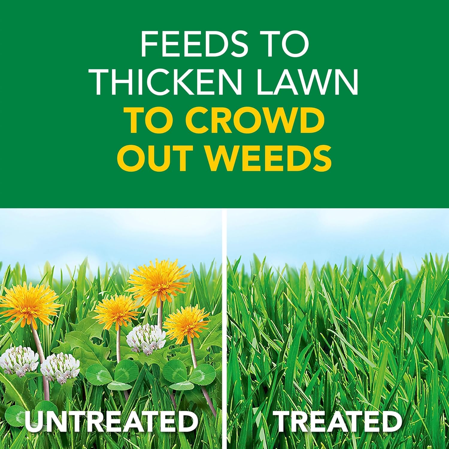 Scotts Turf Builder Weed & Feed3, 14.29 lbs. | Weed Killer Plus Lawn Fertilizer, Controls Dandelion and Clover, Covers