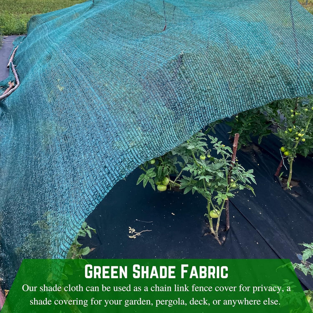 Farm Plastic Supply - Green Shade Cloth - 70% - Mesh Fabric for Fence Privacy Screen, Garden Shade, Mesh Fence