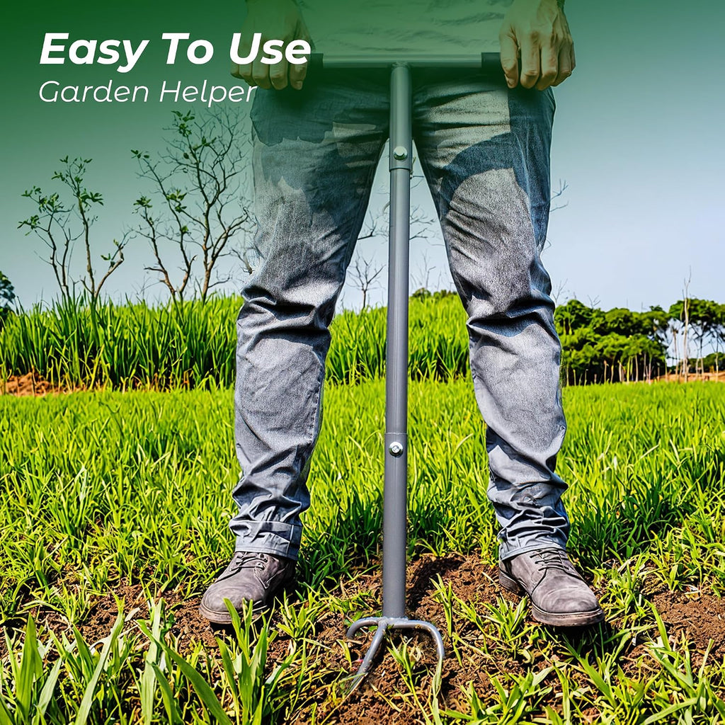 Walensee Twist Tiller with Large Steel Claw for Garden Soil Loosening | Manual Hand Tiller Cultivator, Large Steel