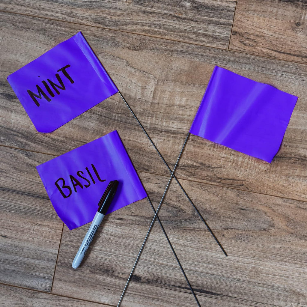 Purple Marking Flags 1000 Pack - 4x5x15 Inch Purple Flags for Outside - Markers For Lawn, Irrigation, Landscaping