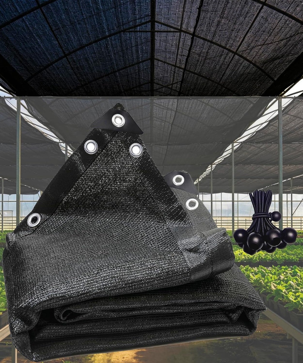 90% Black Shade Cloth 20ft x 40ft Heavy Duty Mesh Tarp with Grommets | Outdoor Sun Shade Canopy for Patio, Garden
