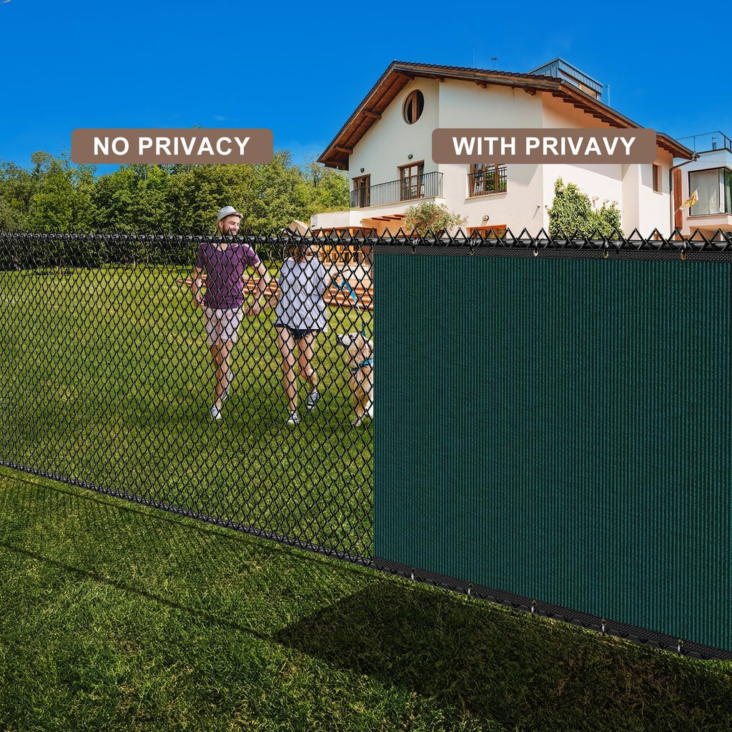 6X50FT Privacy Screen Fence, Heavy Duty Fencing Shade Cover, 170GSM 90% Blockage Mesh Shade Net for Wall Garden Yard