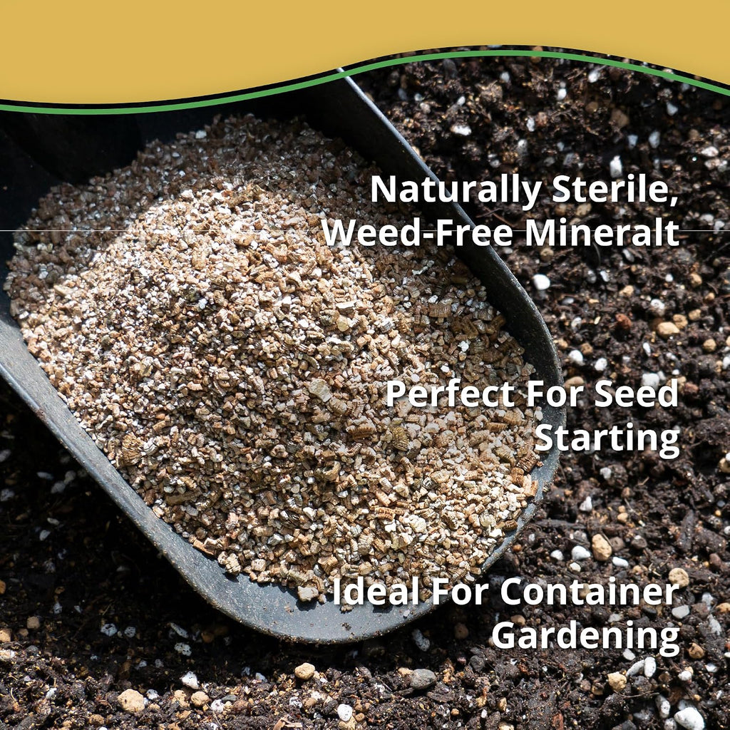 Vermiculite Bliss (4 Cubic Ft) - Organic Vermiculite for Gardening - Natural Soil Amendment - Bulk Vermiculite for