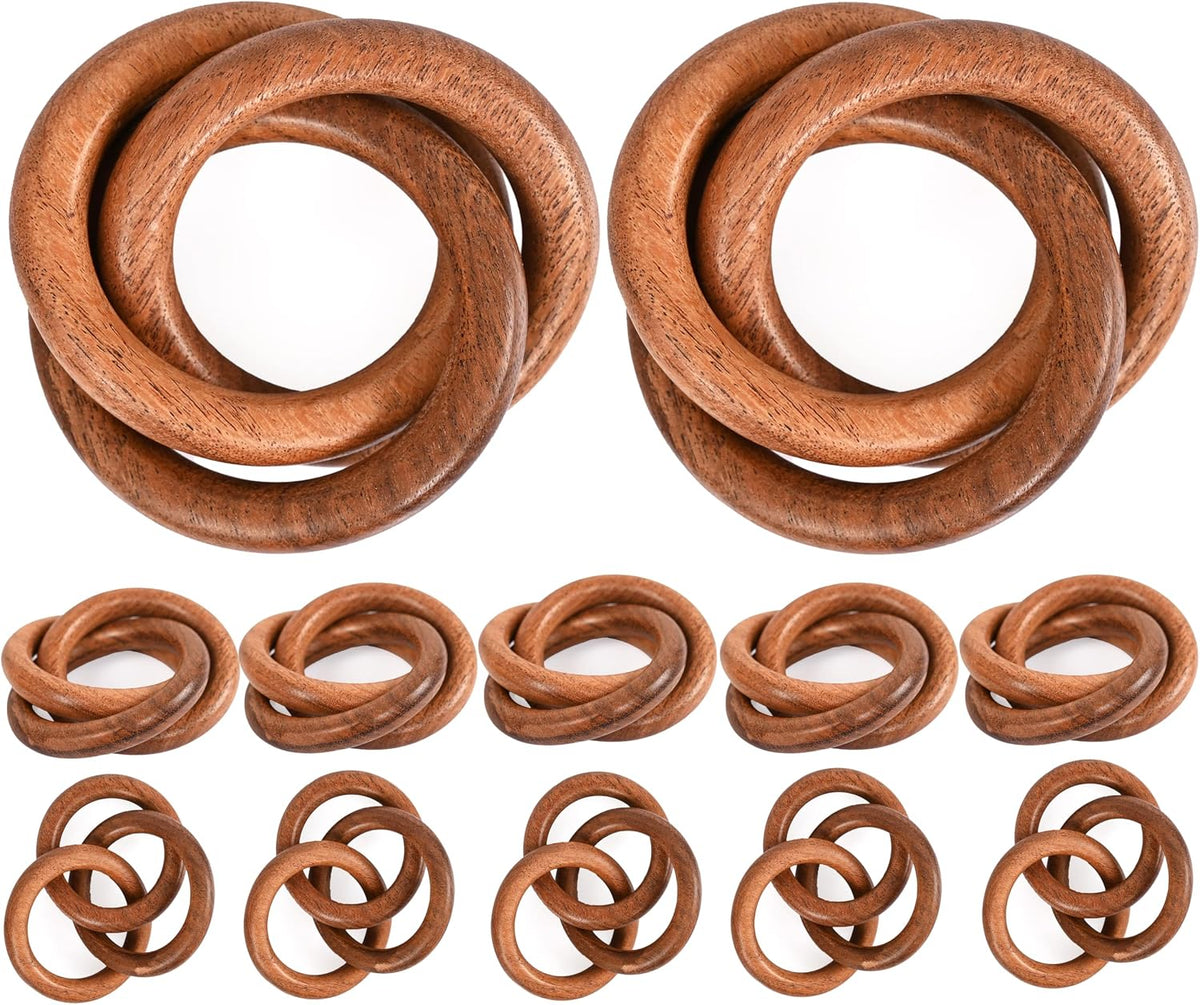 APTWOW Bright Gold Napkin Rings Set of 6, Fall Thanksgiving Table Decor