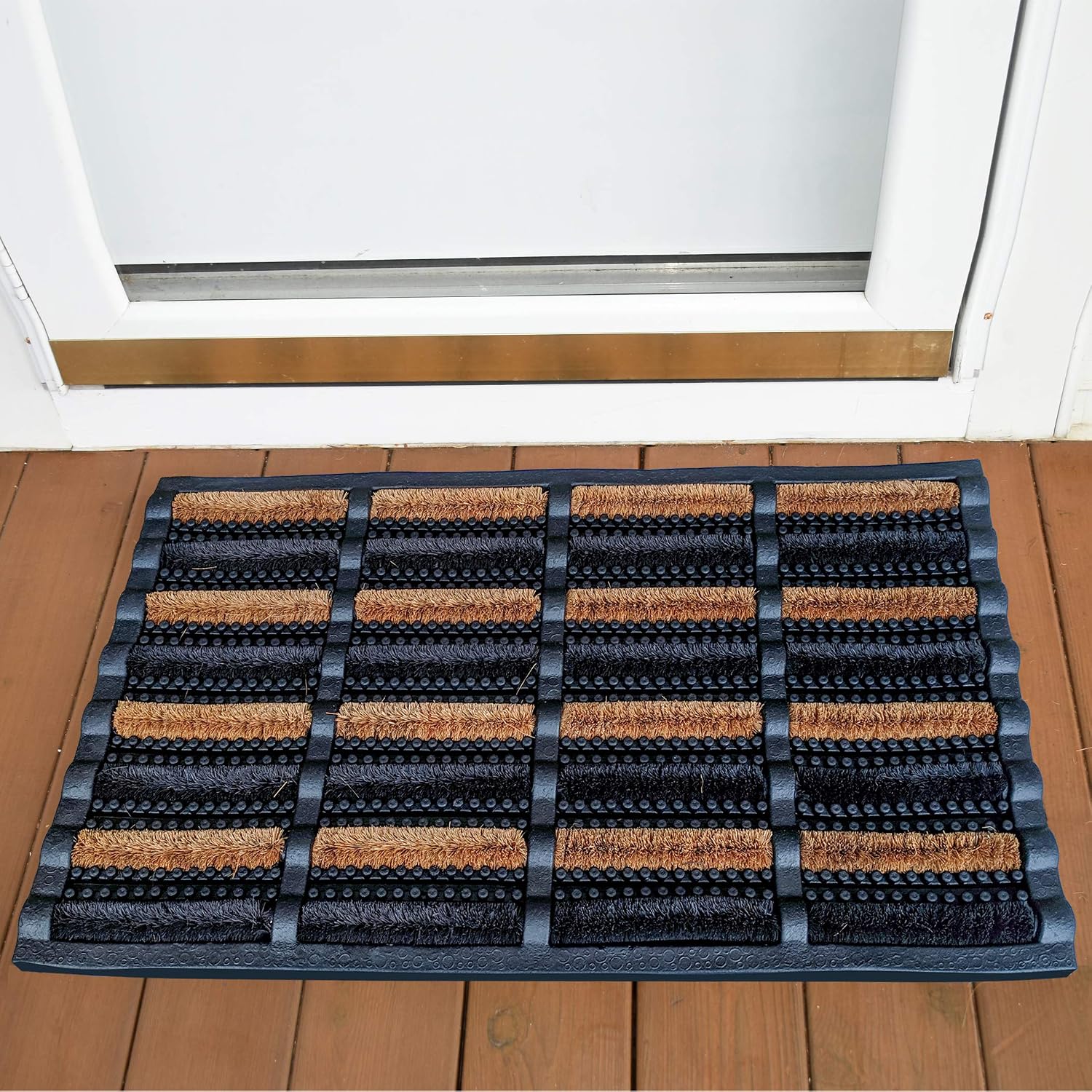 FOOTMATTERS Ninamar Mud Scrubber Tray Mat - 29.5 x 17.5 inch
