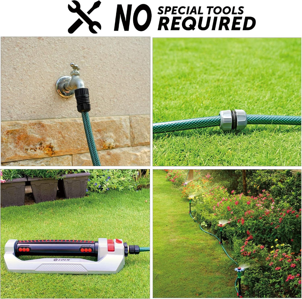 Eden 94051 Rubber Garden Hose 1/2 in. x 50 ft, DIY Hose Set