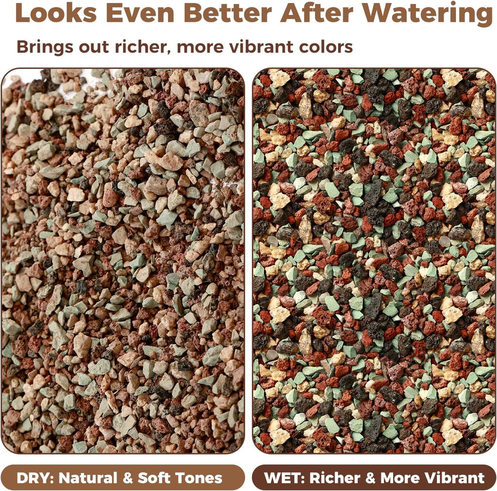 18lb Mix Lava Rocks for Plants 1/4" Horticultural Pumice for Plants, Succulent Cactus Soil Potting Mix - Horticultural