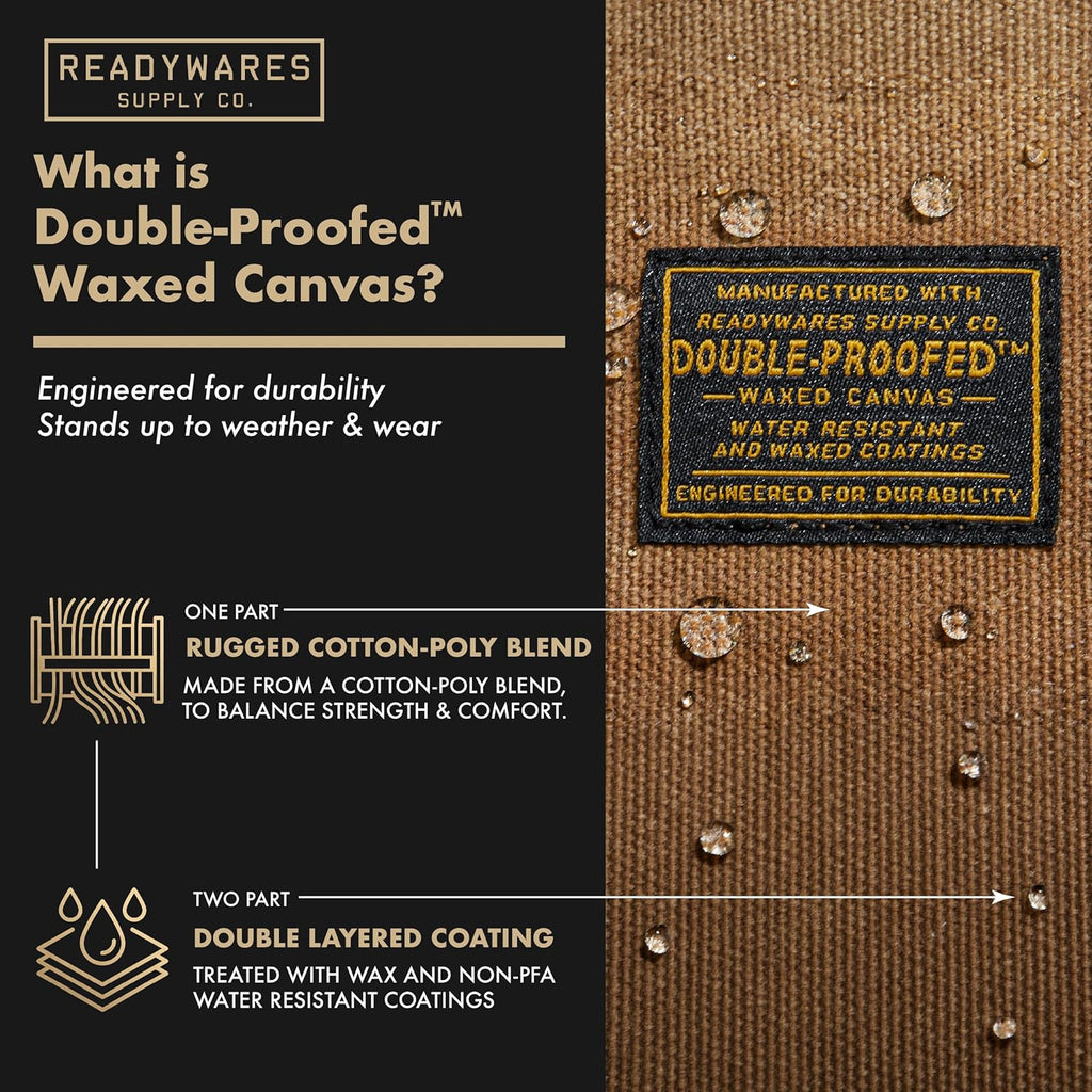 Readywares Supply Bag | 14" Waxed Canvas Gardening Tool Tote with Pockets