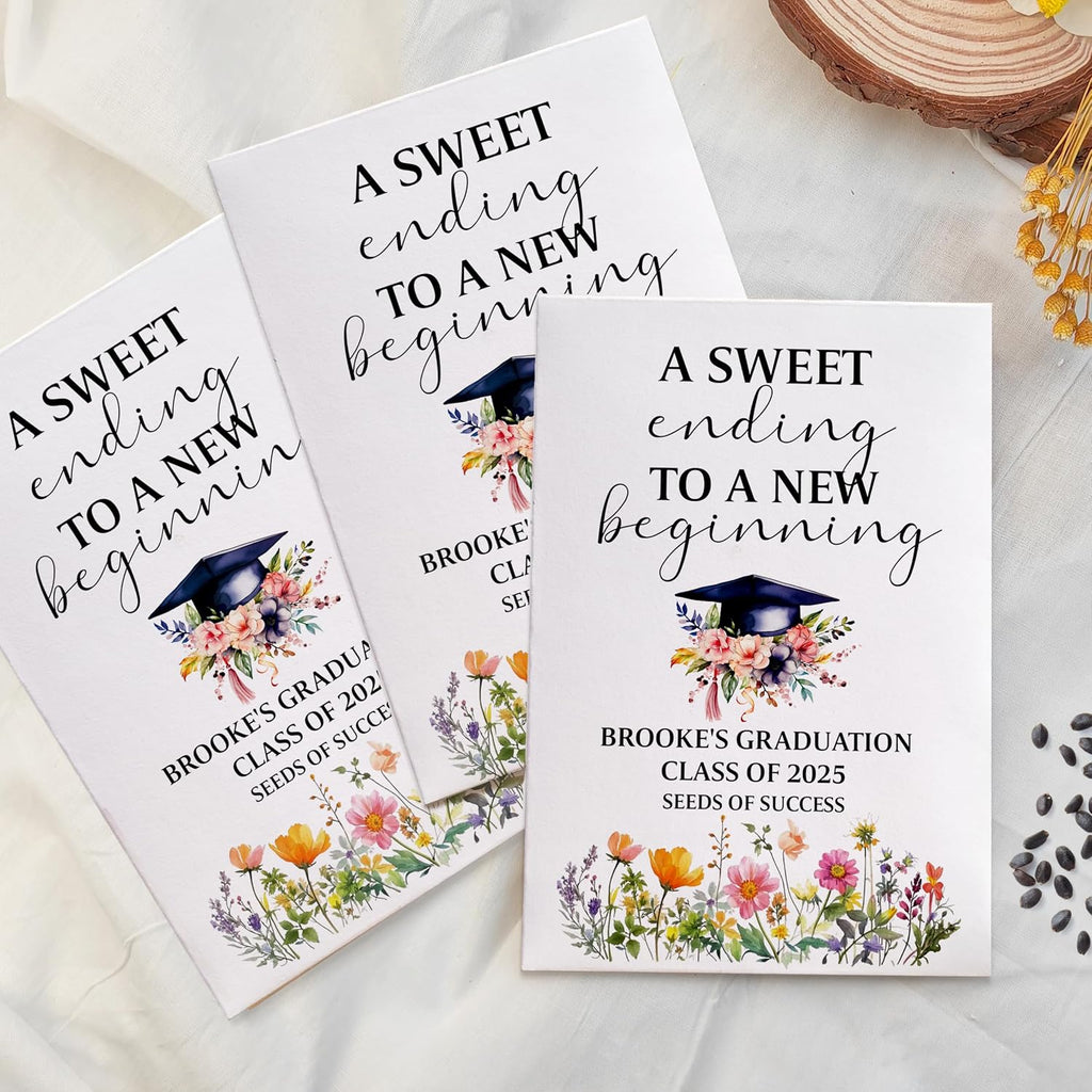 Custom Graduation Seed Packets, Graduation Party Favors, Blooming Future, Class of 2025, Senior 2025 Grad Party